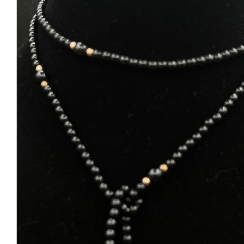 Silpada Black Onyx sterling silver Lariat Hammered silver - Picture 4 of 9